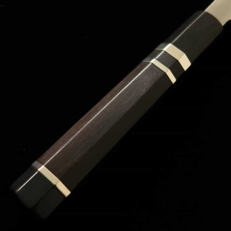 Tadokoro Hamono TADOKORO HAMONO Makoto Gin-san No.3 Takobiki bout rond Finition miroir Manche en ébène (300 mm)