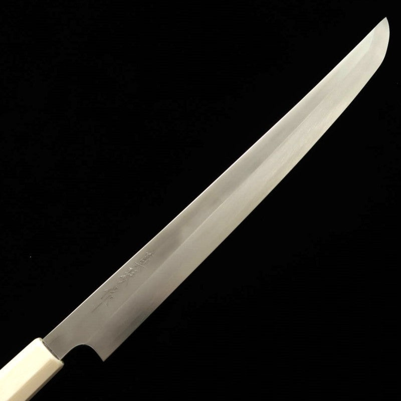 Sakimaru Takohiki TADOKORO HAMONO Makoto Mirror Finish Ginsan Steel Green Sandalwood Handle (300mm)