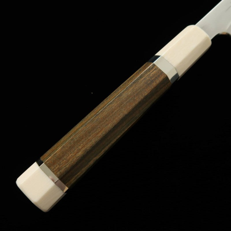 Sakimaru Takohiki TADOKORO HAMONO Makoto Mirror Finish Ginsan Steel Green Sandalwood Handle (300mm)