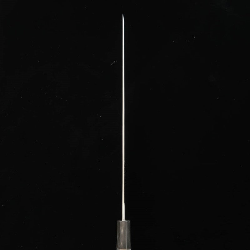 TADOKORO HAMONO Makoto miroir Gin-san n°3 Tako-biki bout arrondi manche ébène et argent (300 mm)