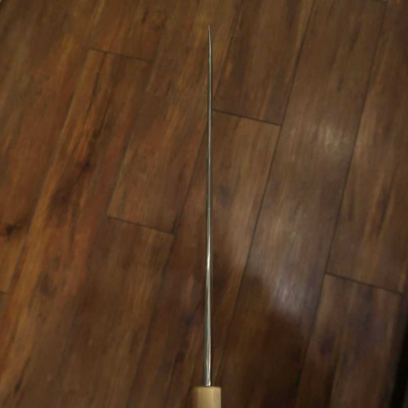 Nigara Hamono NIGARA Acier bleu n°2 × Acier blanc n°2 Coreless Damas Yanagiba bout arrondi Manche custom (300 mm)
