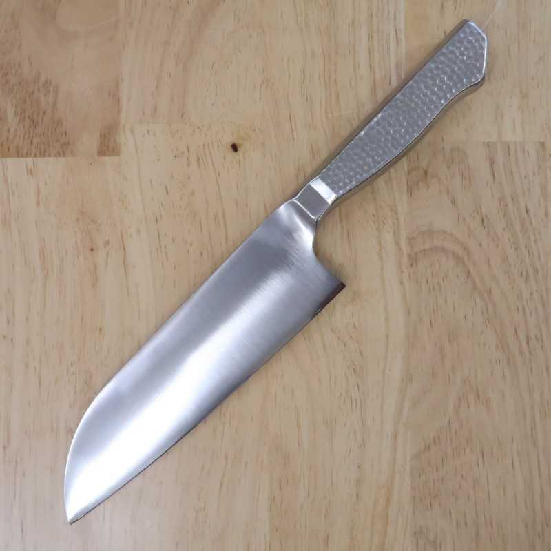 GLESTAIN M-type, manche tout inox, Santoku (170mm)