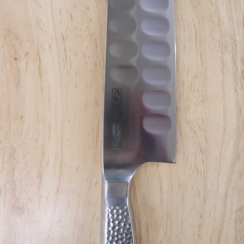 GLESTAIN M-type, manche tout inox, Santoku (170mm)