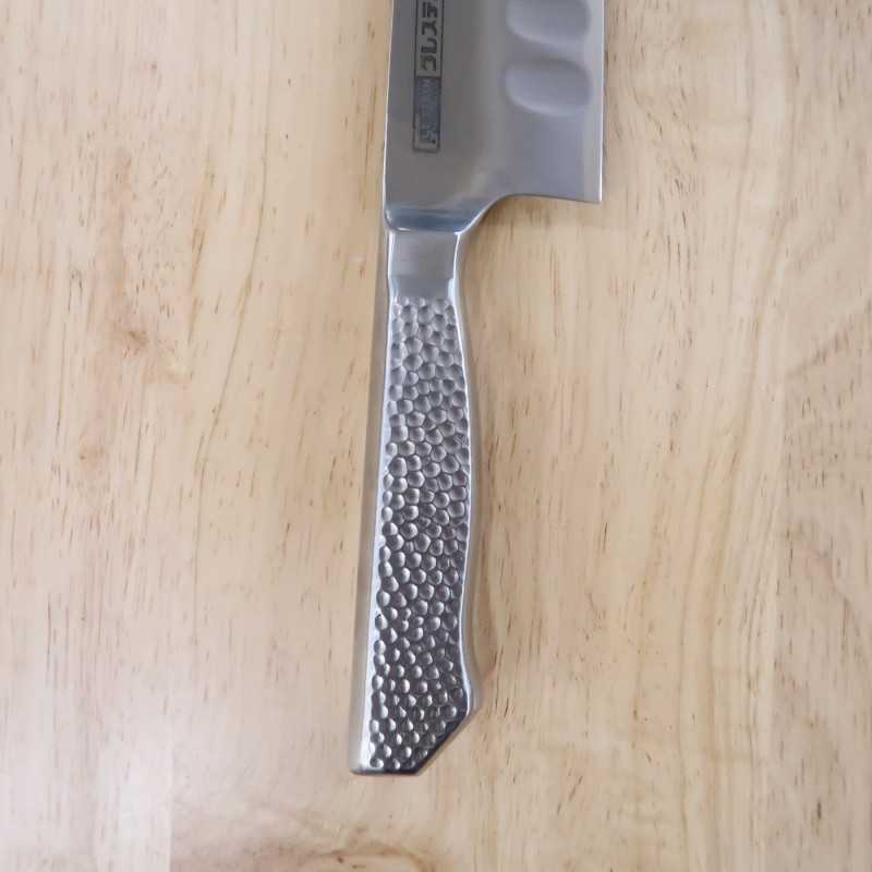 GLESTAIN M-type, manche tout inox, Santoku (170mm)
