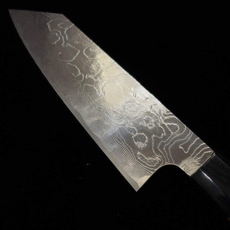 Yuta Katayama VG10 Damas nickel finition oxydée Bunka manche octogonal en orme (165 mm)