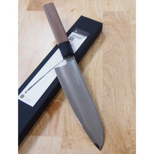 KAGEKIYO Santoku Chromax Semi-Stainless Steel Walnut Octagonal Handle (180mm)