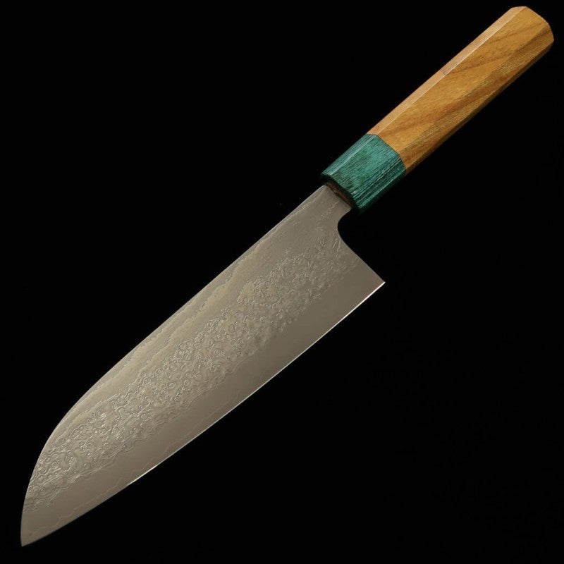 Santoku Makoto Kurosaki STYLE-K Kodama VG10W Damasco cabo Keyaki (170mm)