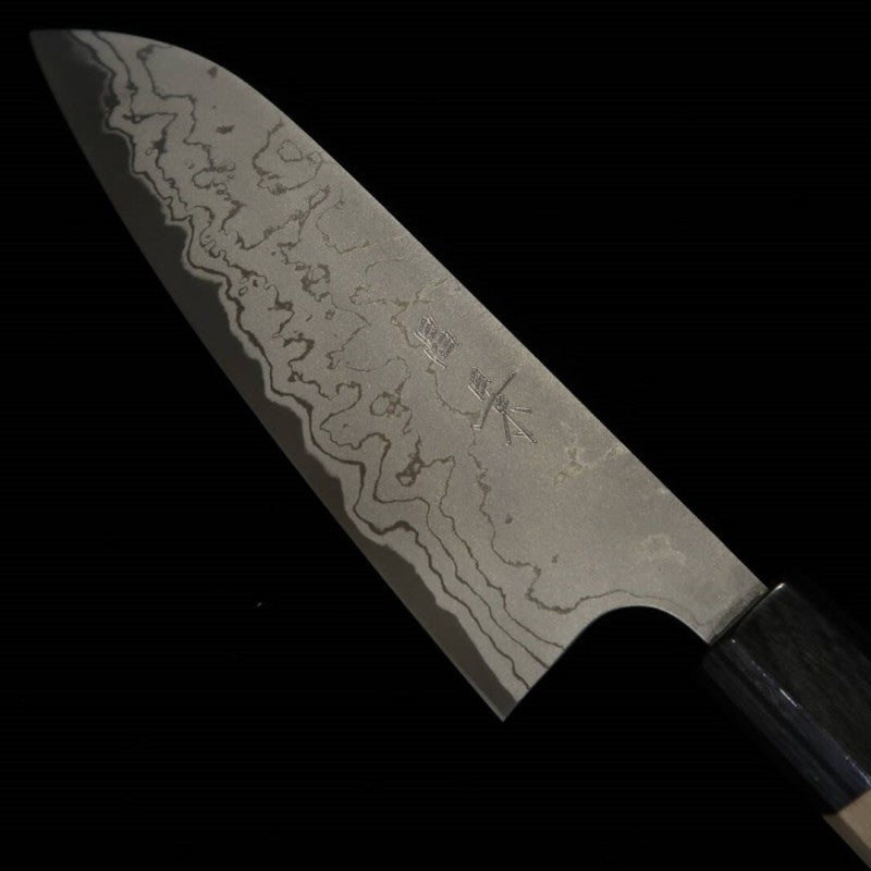 Masakage Frost Santoku, Shirogami No. 2, Damascus (170mm)
