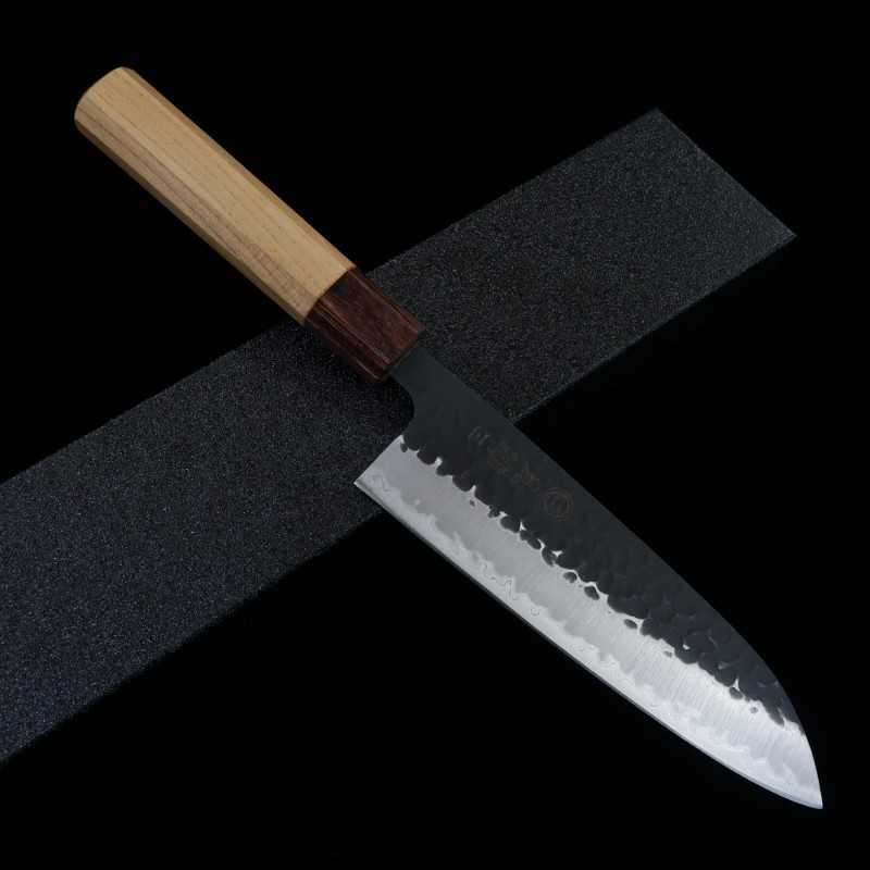 三浦 MIURA 青紙スーパー 割り込み 黒打 三徳 (165mm)