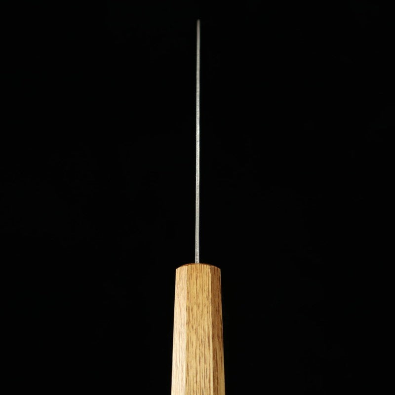 Santoku MIURA Ginsan Nº3, Damasco blanco, acabado martillado, mango lacado (165mm)