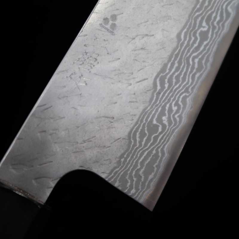 NIGARA Hamono Forge VG10 Damas martelé, Santoku, manche en wengé (180 mm)