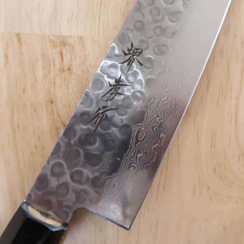 Santoku SAKAI TAKAYUKI 45-ply Damascus with hexagonal semi-circular handle (180mm)