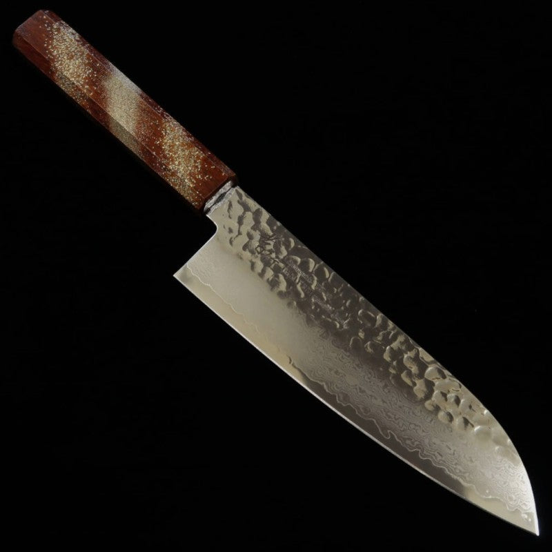 Santoku Sakai Takayuki inox VG10 Damasco Martelado (170mm)