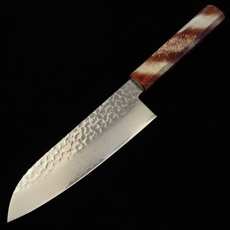 Santoku Sakai Takayuki inox VG10 Damasco Martelado (170mm)