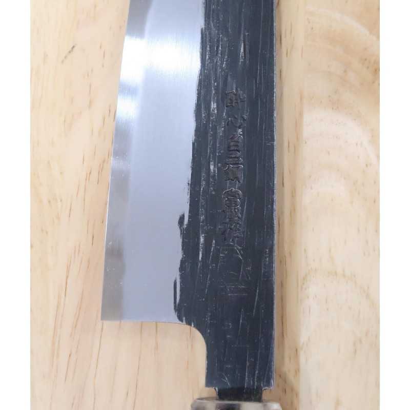 SUISIN Santoku Kenji Togashi's Kurouchi Series White Steel No.2 (180mm)