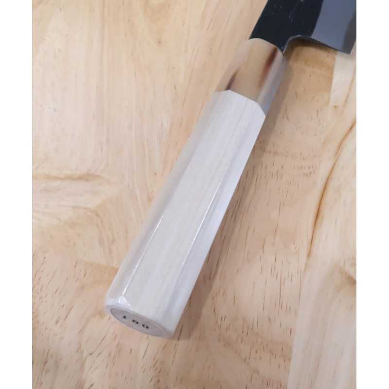 SUISIN Santoku Kenji Togashi's Kurouchi Series White Steel No.2 (180mm)