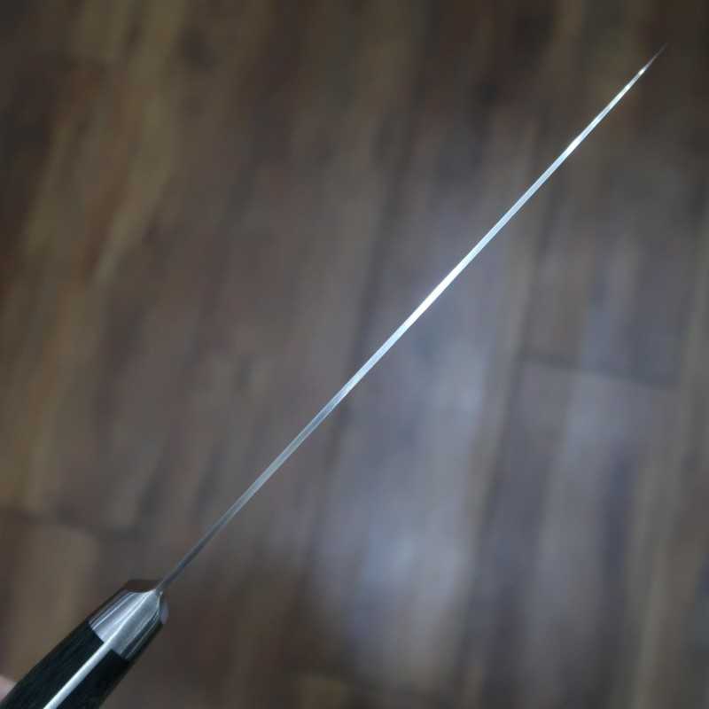 Suisin INOX PREMIUM Santoku, manche micarta vert/noir (180 mm)