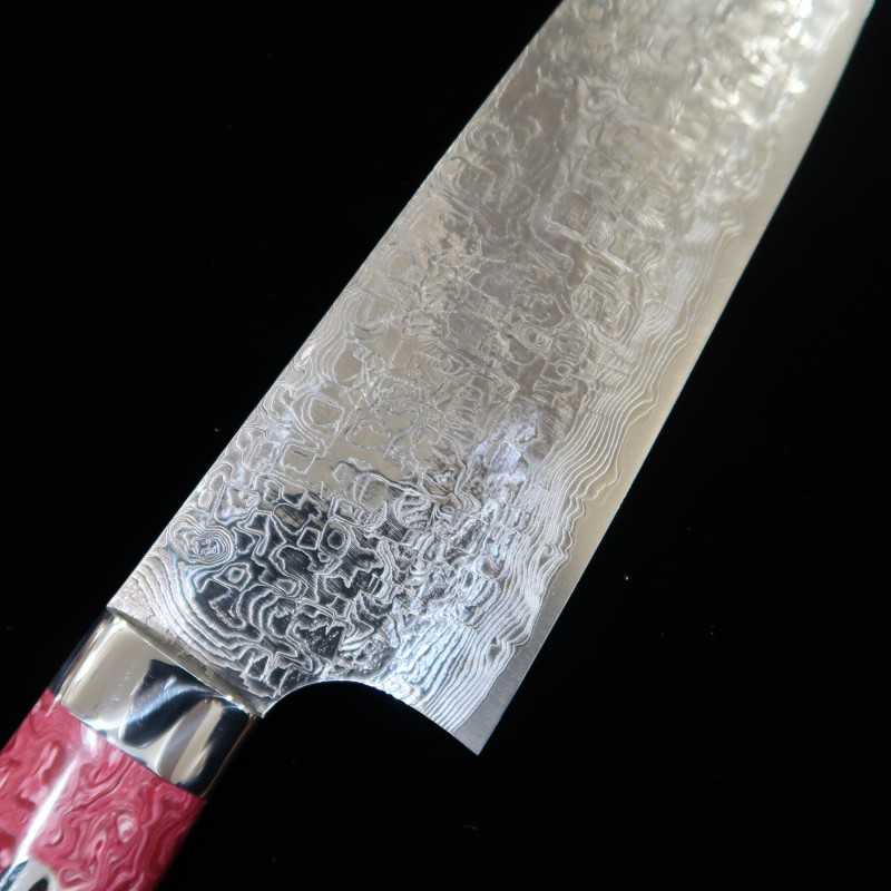 佐治武士 SAJI TAKESHI R2 ダイヤモンドフィニッシュ 三徳 レッド&ホワイト ターコイズ (180mm)