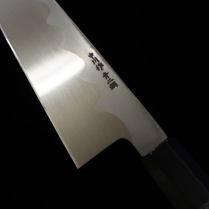 三浦佩 MiuraObidama 片刃牛刀 青紙二号 黒檀銀巻柄 (240mm)