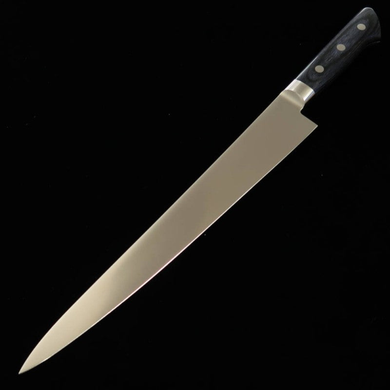 MIURA Sujihiki AUS8, manche en stratifié bleu (240/270 mm)