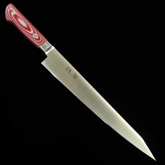Sujihiki SUISIN INOX PREMIUM cabo em micarta Vermelho/Branco (240/270mm)