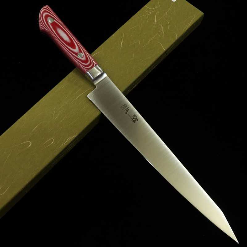 酔心 SUISIN INOX PREMIUM 筋引 マイカルタ ハンドル 赤/白 (240/270mm)