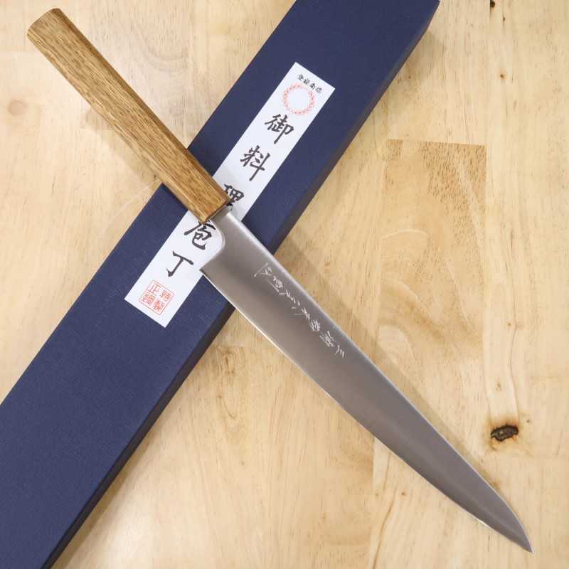 Sujihiki MIURA Powdered High Speed Steel with Octagonal Oak Handle (240/270mm)