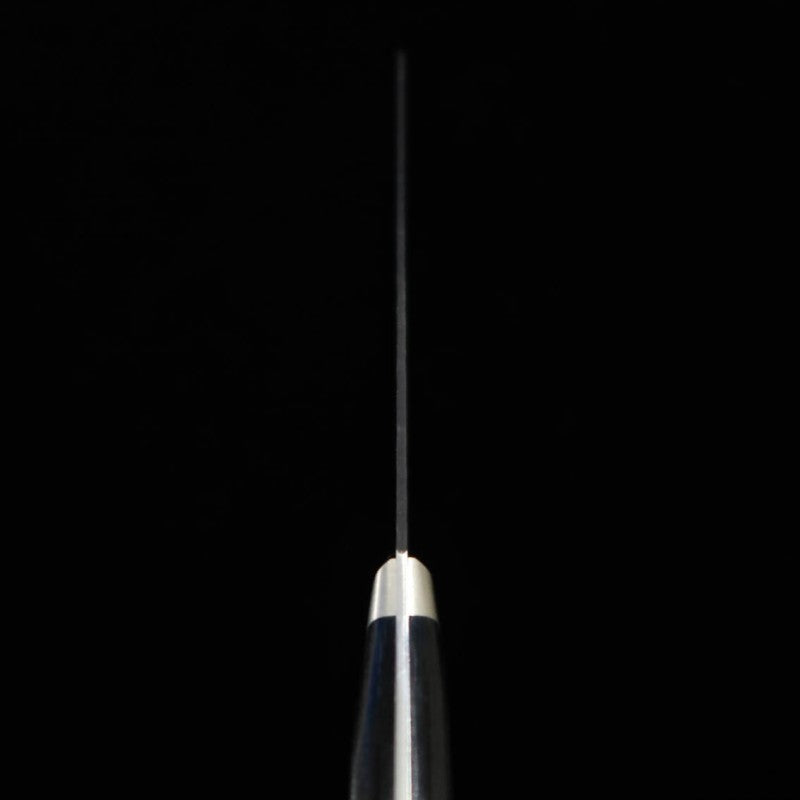 Miura MIURA Sujihiki Aogami Super, martelé, finition noire, manche en bois composite noir (240mm)