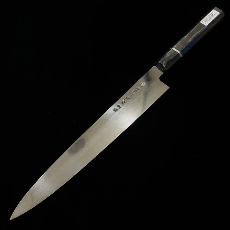 酔心 SUISIN  水本焼 池田美和 白紙一号 黒檀柄 朴鞘付き 和筋引 (270mm)