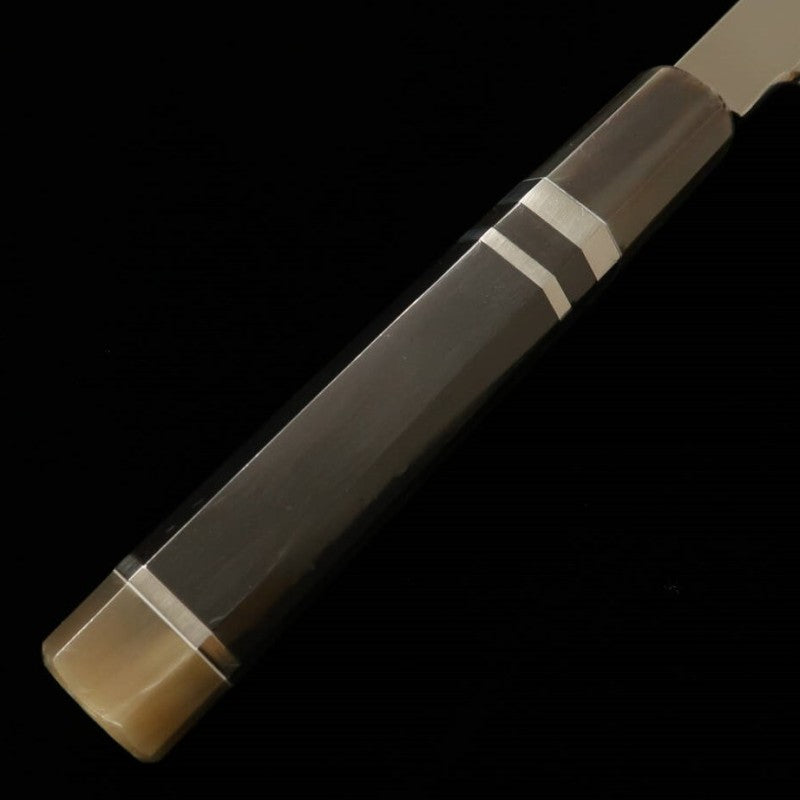 Yanagiba SUISIN INOX Honyaki Acabamento espelhado cabo em ébano e revestimento na cor prata (270mm)