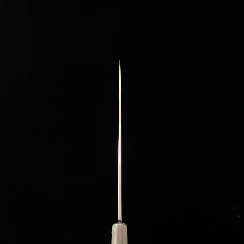 Yanagiba SUISIN INOX Honyaki Acabamento espelhado cabo em ébano e revestimento na cor prata (270mm)