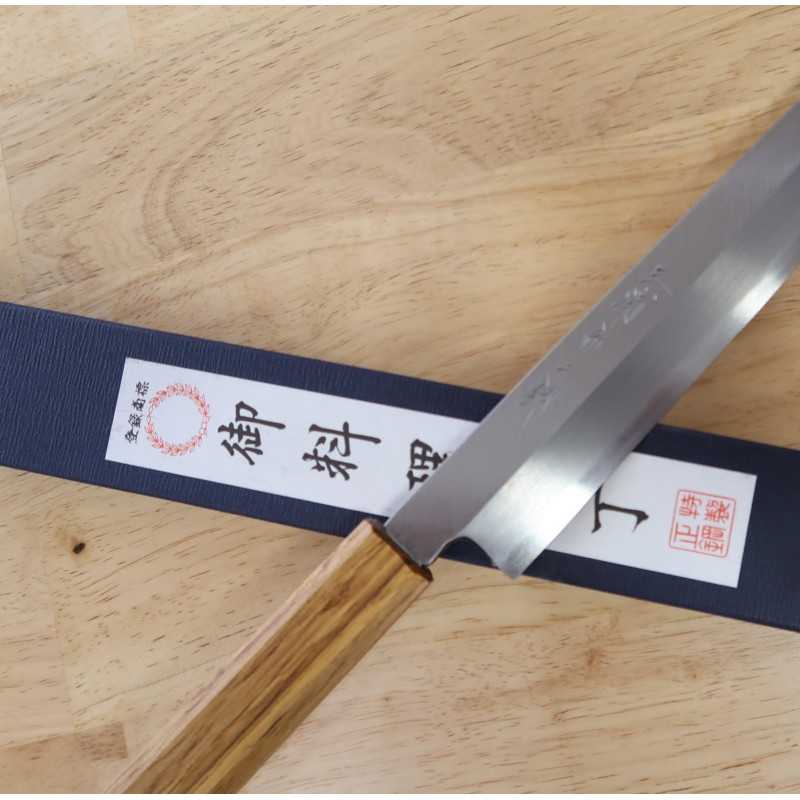 Yanagiba MIURA Premium, Shirogami No. 2, Oak with Octagonal Lacquered Handle (210-300mm)