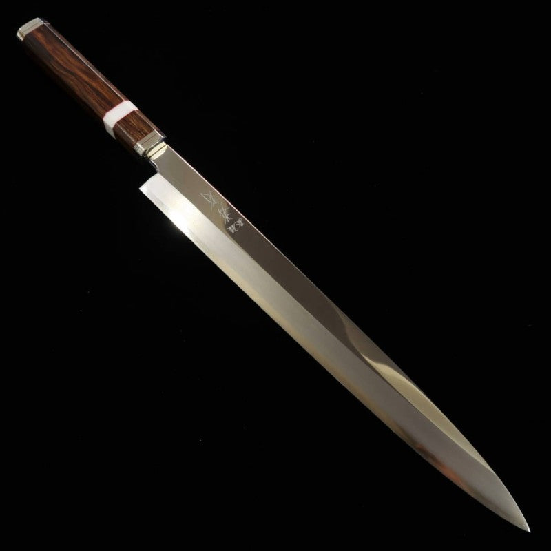 Sakai Takayuki Série Shiden Yanagiba Ginpaku Nº3 Cabo de Madeira de Ferro (300mm)