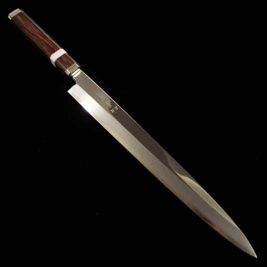 Yanagiba Sakai Takayuki Série Shiden Ginsan Cabo de Madeira (300mm)