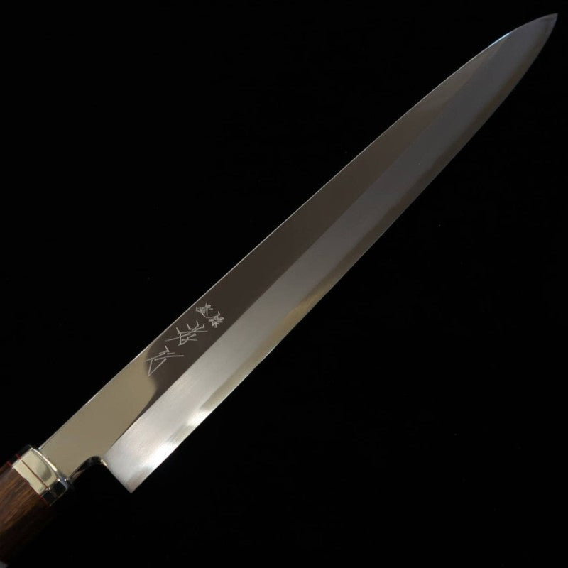 Sakai Takayuki Série Shiden Yanagiba Ginpaku Nº3 Cabo de Madeira de Ferro (300mm)