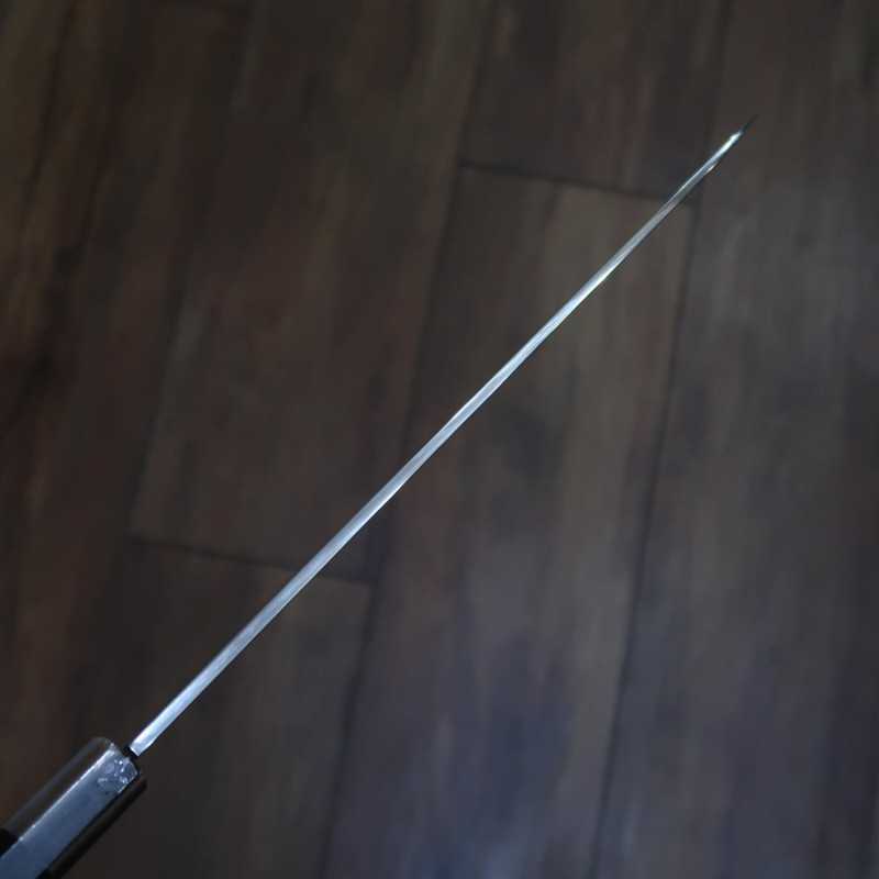 Yanagiba SUISIN Ikeda Miwa Acero Shirogami 2 Pulido espejo Mango octogonal de ébano (300 mm)
