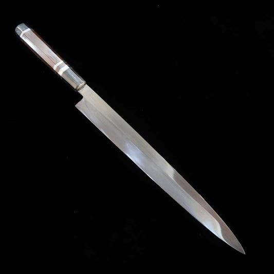 酔心 SUISIN 池田美和作 白紙一号 柳刃 全鏡面 スネークウッド銀巻三本柄 (300mm)