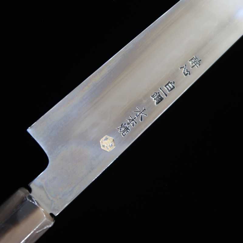 酔心 SUISIN 池田美和作 白紙一号 柳刃 全鏡面 スネークウッド銀巻三本柄 (300mm)