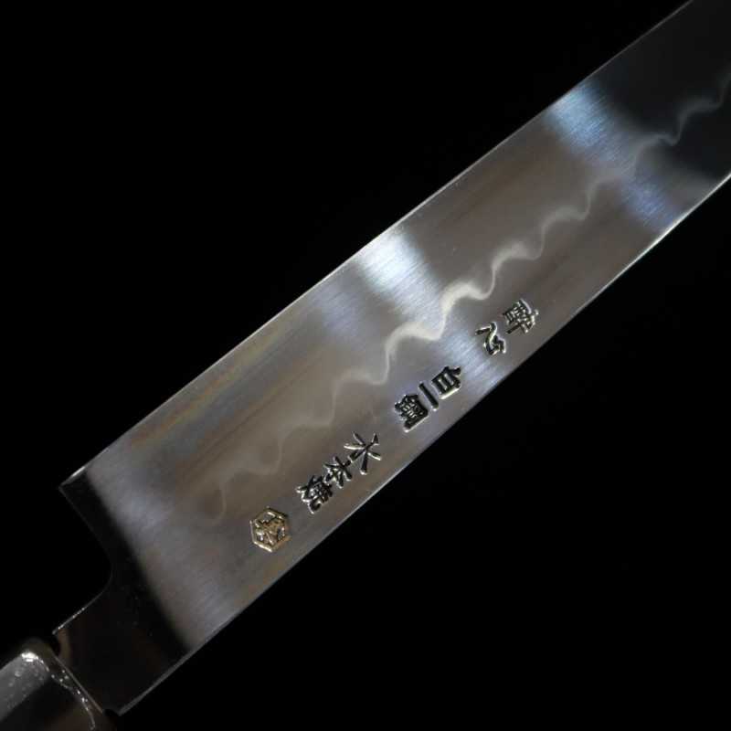 酔心 SUISIN 池田美和作 白紙一号 柳刃 全鏡面 スネークウッド銀巻三本柄 (300mm)