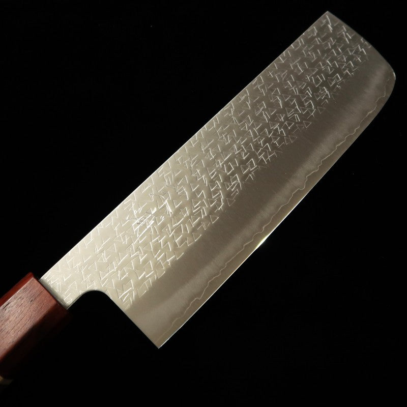 三浦 MIURA 菜切 吹雪 SG2 鎚目 胡桃柄 (165mm)