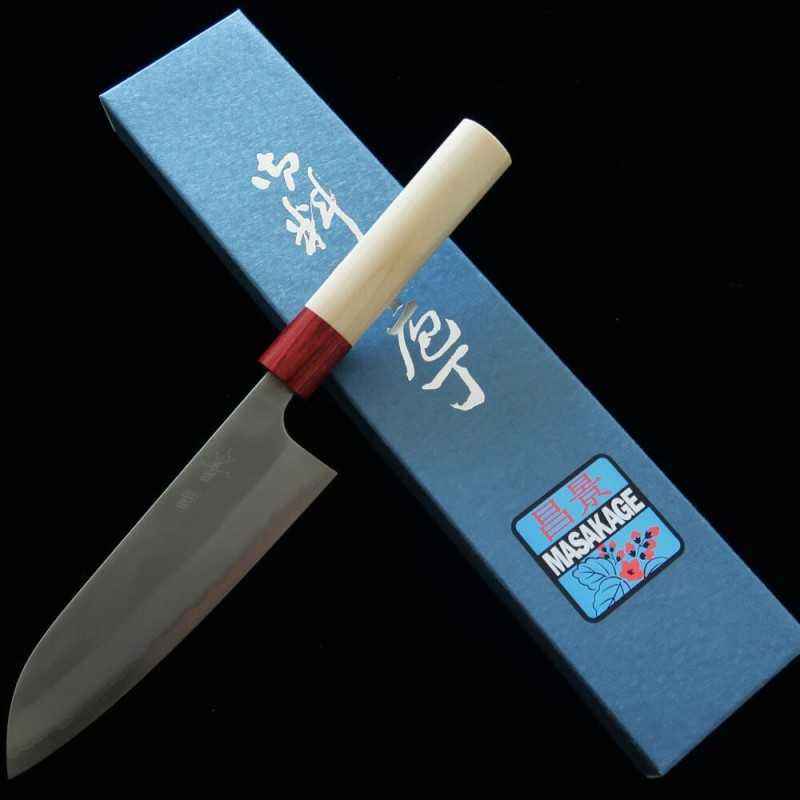 MASAKAGE acero inoxidable con núcleo de acero blanco n.º 2 Yukisankoku mango de magnolia (170mm)
