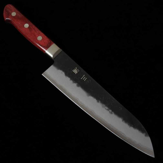 Santoku  MIURA Aogami Super Cabo em Madeira Vermelha (180mm)