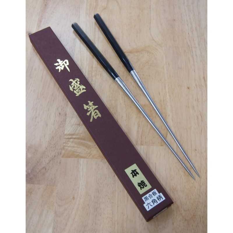 Moribashi Honyaki madeira compensada preta cabo hexagonal (290/320mm)