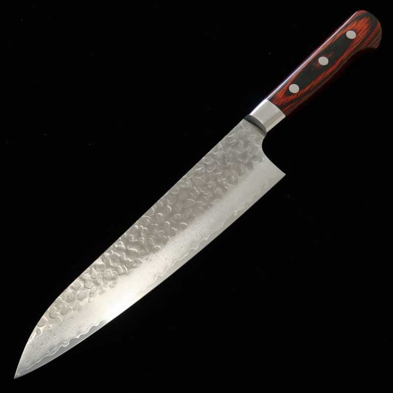 Gyuto Sakai Takayuki VG-10 Damasco acabamento martelado 33 camadas (210/240mm)