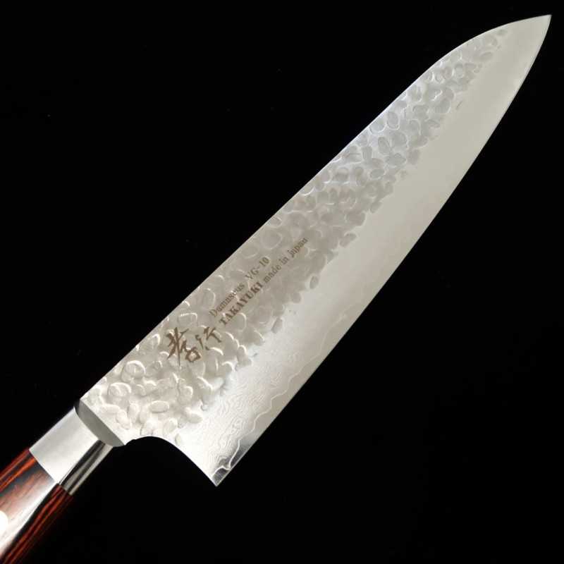 Gyuto Sakai Takayuki VG-10 Damasco acabamento martelado 33 camadas (210/240mm)
