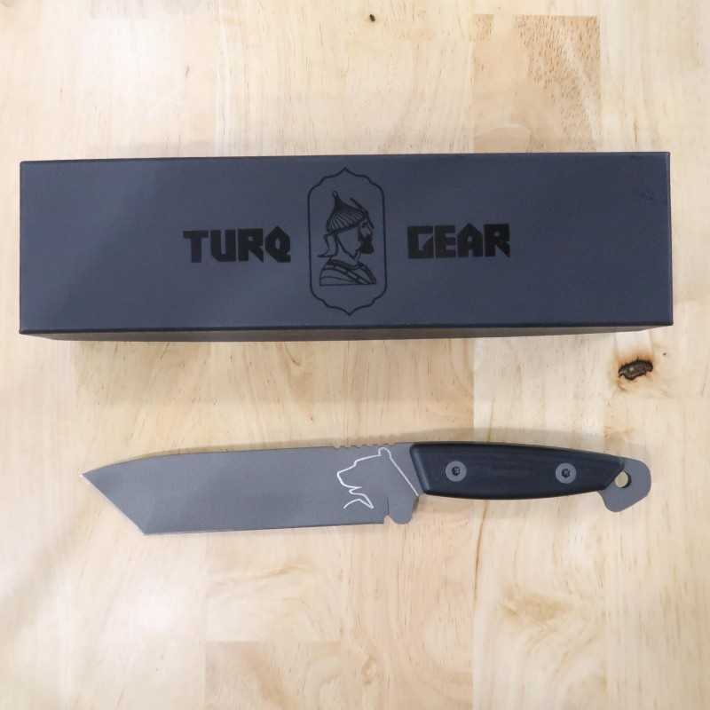 TURQ GEAR System-M Bear Tanto Sleipner Steel G10 Cerakote Tungsten Gray (66mm) Color: Gray
