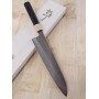 Faca japonesa do chef gyuto- TAKESHI SAJI - Aço inox VG-10 Damascus colorido - Tam: 18/21/24cm