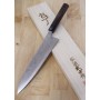 Faca japonesa do chef gyuto - TAKESHI SAJI - Blue Steel No.2 Damascus colorido - Tam: 21/24cm