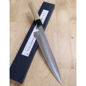 Faca japonesa do chef wagyuto MASAMOTO SOHONTEN Gyokuhaku-ko Tam:24cm