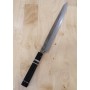 Faca japonesa yanagiba Kandokoro MIURA Série Obidama - Aço inox VG-10 espelhado - cabo ebony wood Tam:27/30cm